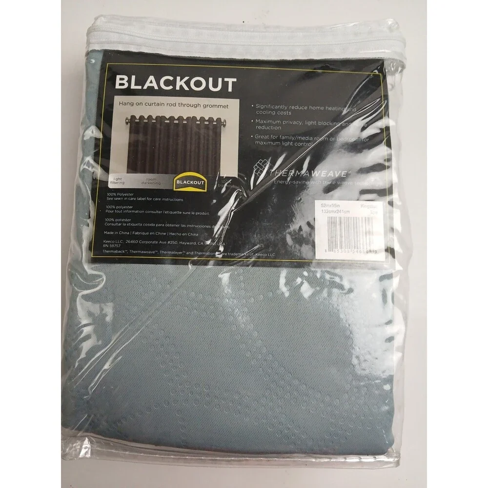 NEW Eclipse Blackout 52 x 95 Grommet single curtain panel 'Kingston Spa' #CT12